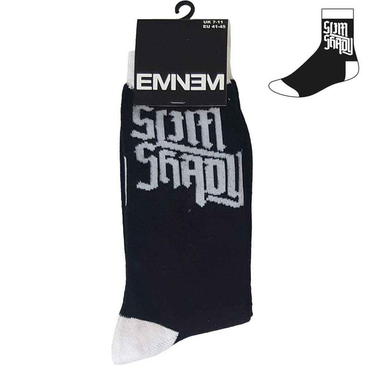Chaussettes de cheville unisexe Eminem : Slim Shady (Noir) (Taille UK 7 - 11)