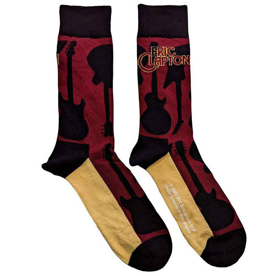 Chaussettes courtes unisexe Eric Clapton : Guitares (Rouge) (Taille UK 7 - 11)