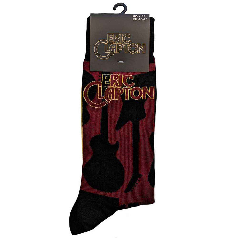 Chaussettes courtes unisexe Eric Clapton : Guitares (Rouge) (Taille UK 7 - 11)
