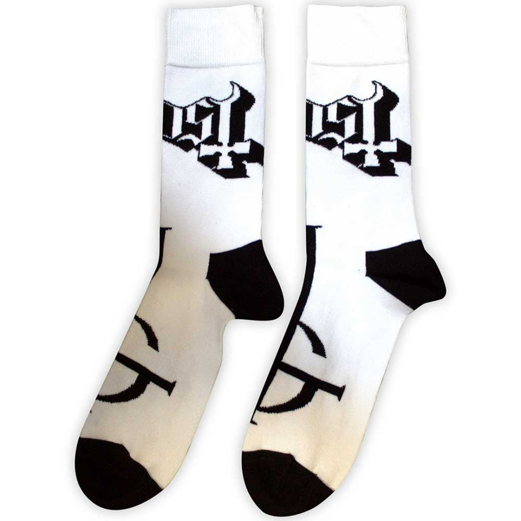 Chaussettes de cheville unisexes Ghost : Symbole Mono (blanc) (taille britannique 7 - 11)