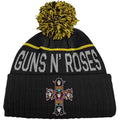 Guns N' Roses Bonnet bobble unisexe : Cross (noir et jaune)