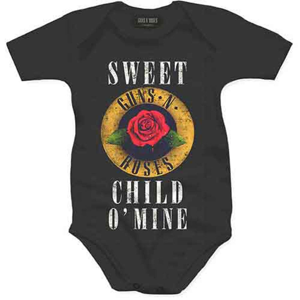 Guns N' Roses Kids Baby Grow: Child O' Mine Rose (Black)