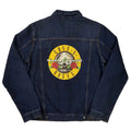 Guns N' Roses Unisex Denim Jacket: Classic Logo (Back Print) - denim blue