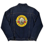 Guns N' Roses Unisex Denim Jacket: Classic Logo (Back Print) - denim blue