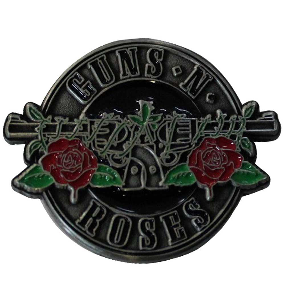 Guns N' Roses Pin Badge: Silver Circle Logo