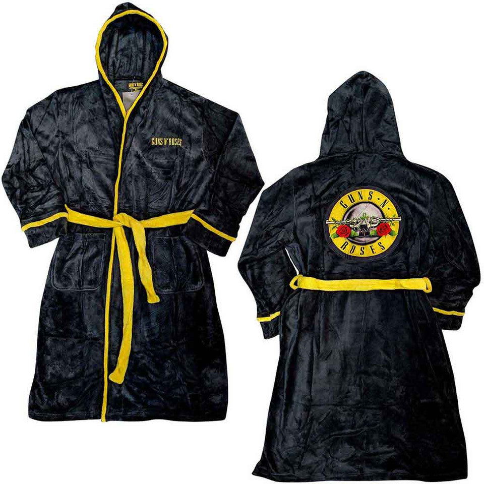 Guns N' Roses Unisex Bathrobe: Classic Logo (Black) (Back Print)