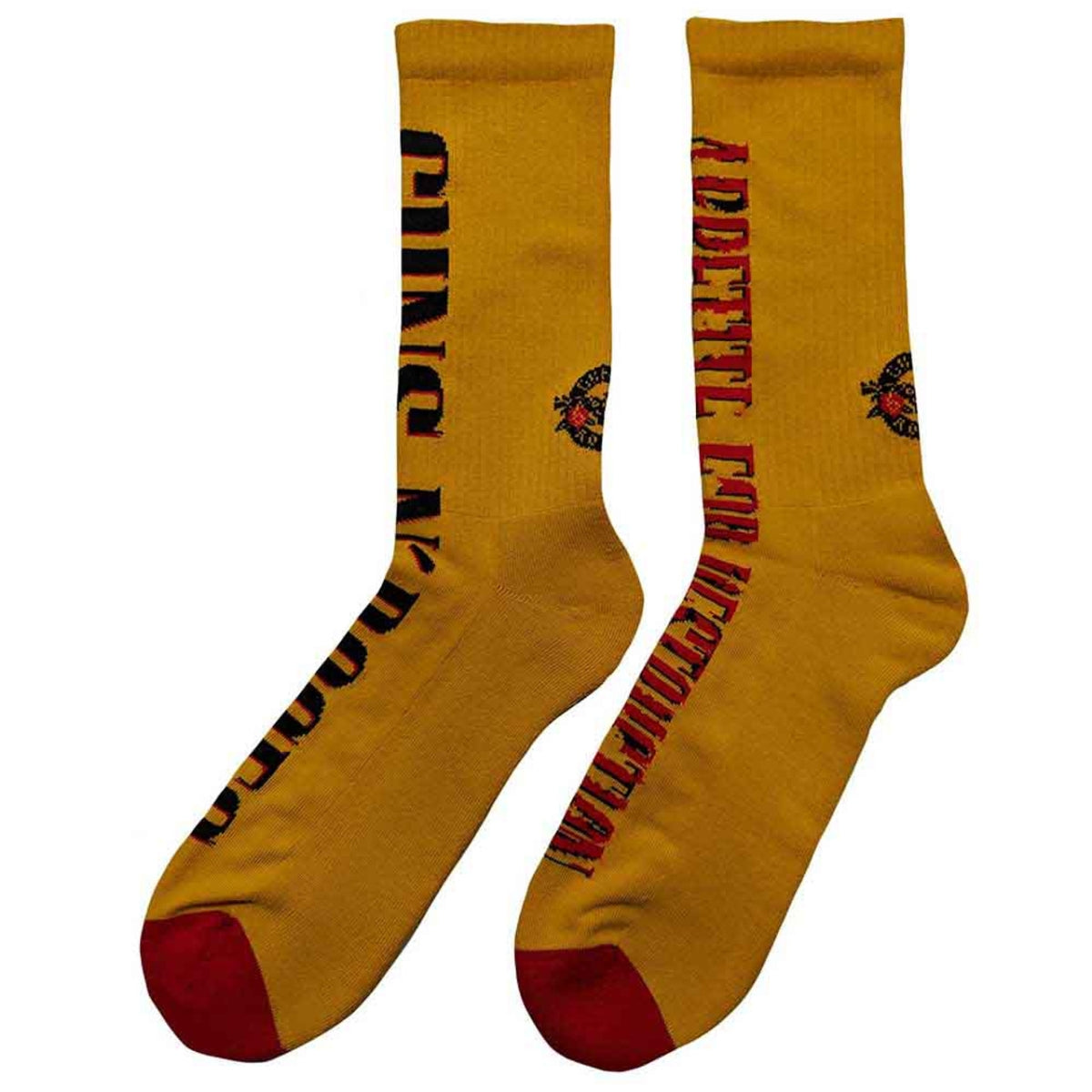 Guns N' Roses Unisex Terry Socks: Appetite for Destruction (Yellow) (UK Size 7 - 11)