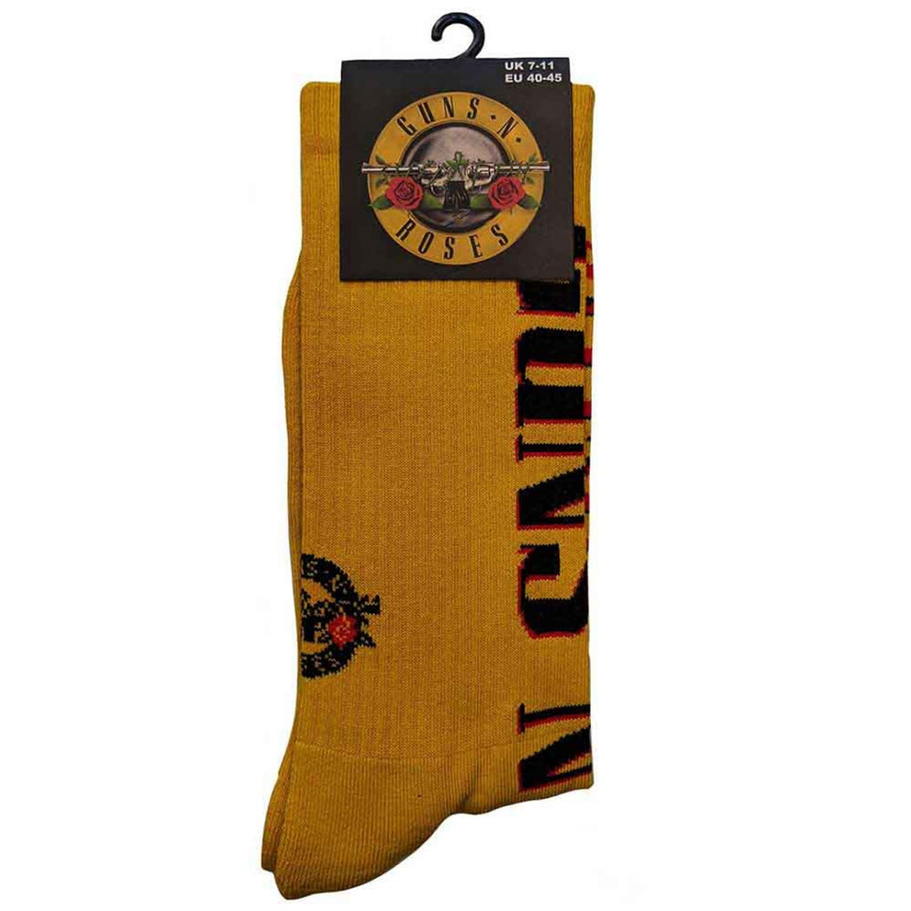 Chaussettes Éponge Unisexe Guns N' Roses : Appetite for Destruction (Jaune) (Taille UK 7 - 11)
