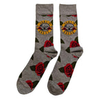 Guns N' Roses Unisex Ankle Socks: Bullet Roses (Grey) (EU Size 40 - 45)