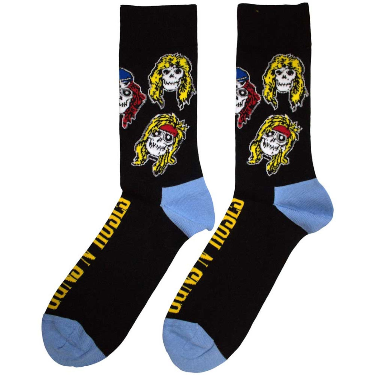 Guns N' Roses Unisex Ankle Socks: Skulls Band (Black) (UK Size 7 - 11)