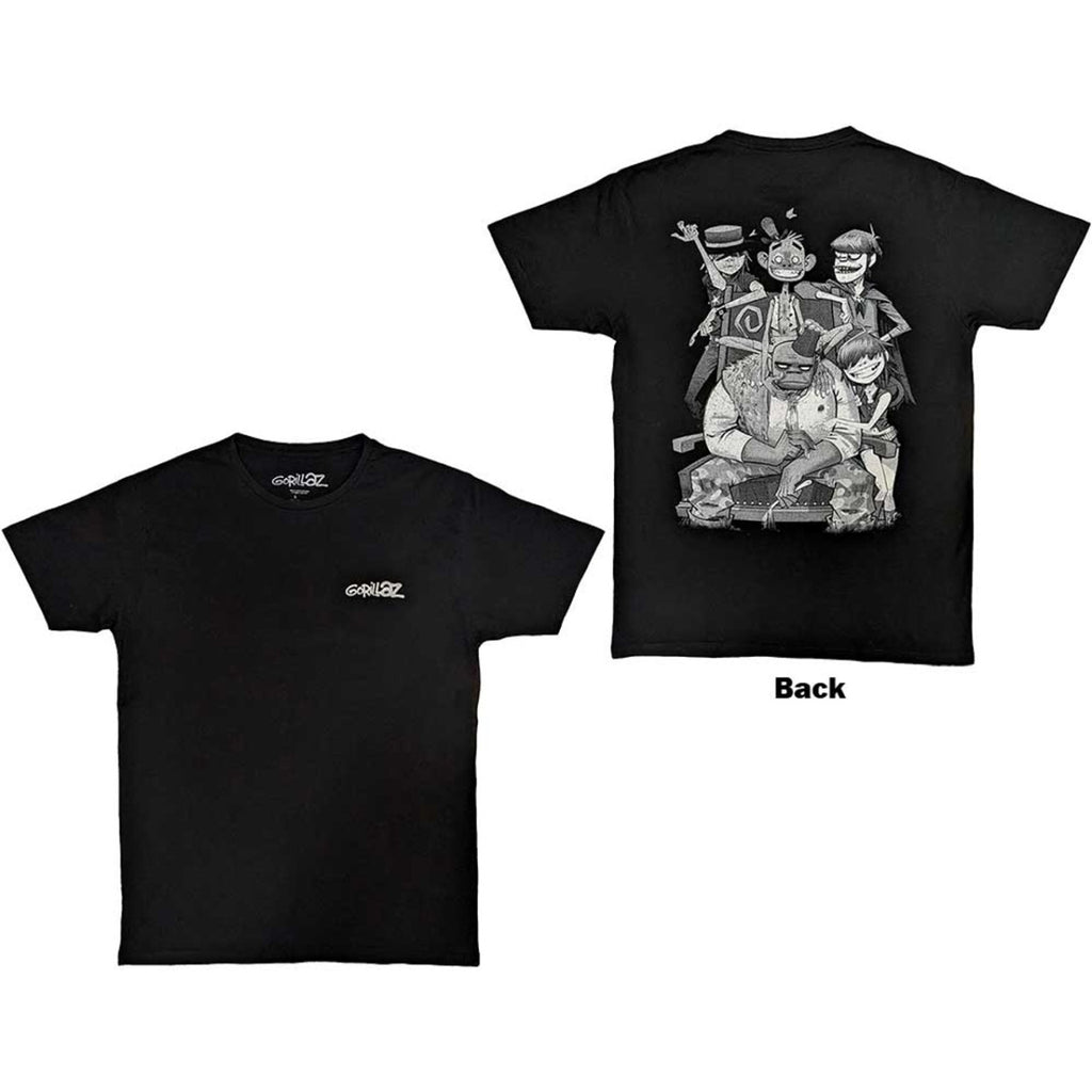 Gorillaz - Pocket Spray - George Group (Back Print) - black
