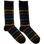 Grateful Dead Unisex Ankle Socks: Coloured Logos Pattern (Black) (EU Size 40 - 45)