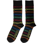 Grateful Dead Unisex Ankle Socks: Coloured Logos Pattern (Black) (EU Size 40 - 45)