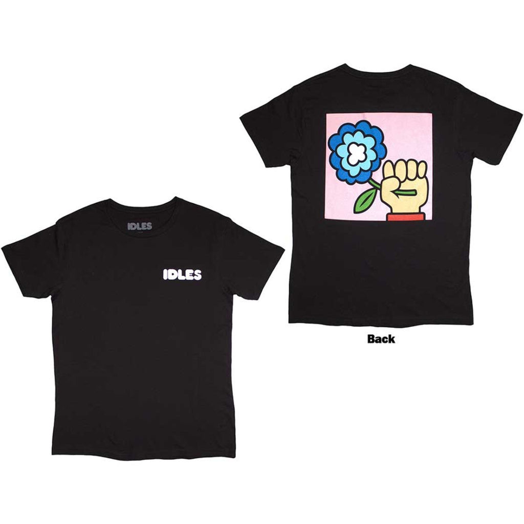 Idles - Cartoon Flower (Back Print) - black