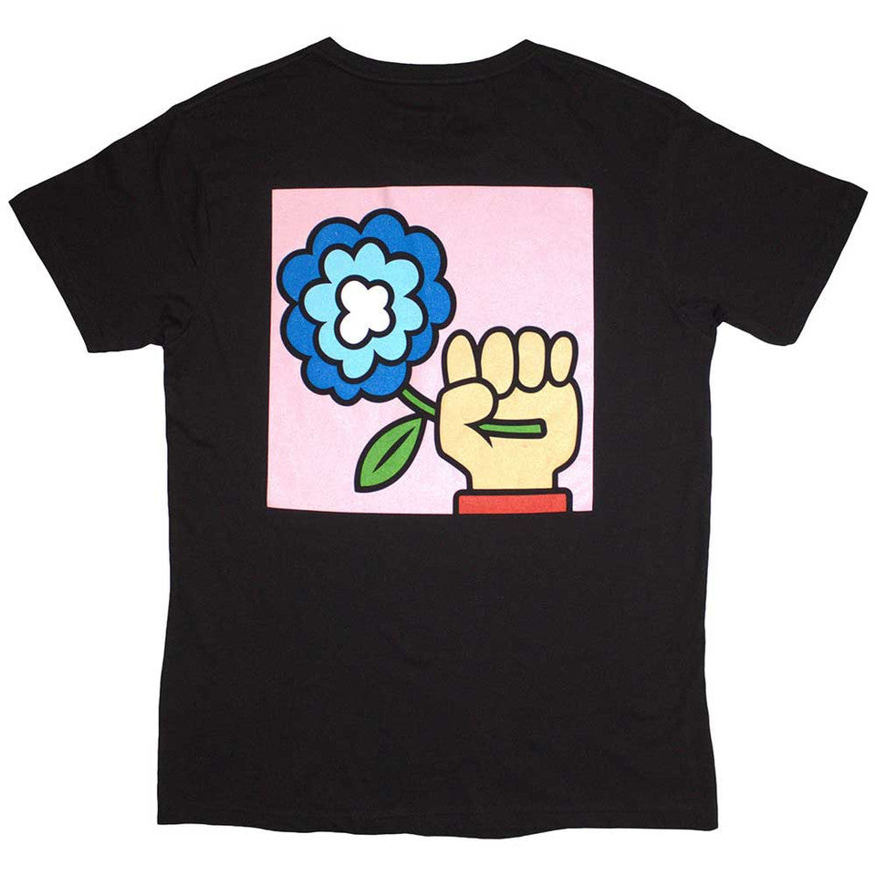 Idles - Cartoon Flower (Back Print) - black
