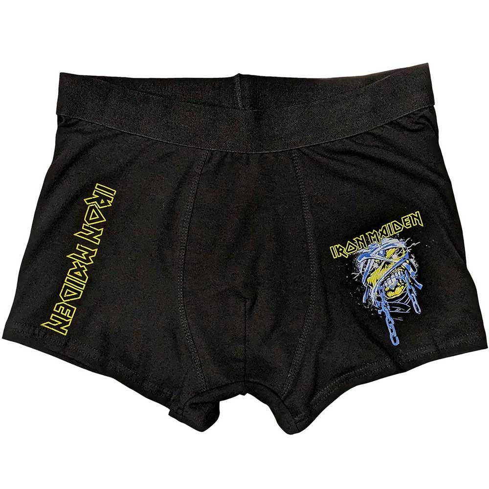 Boxer unisexe Iron Maiden : Tête Powerslave (Noir)