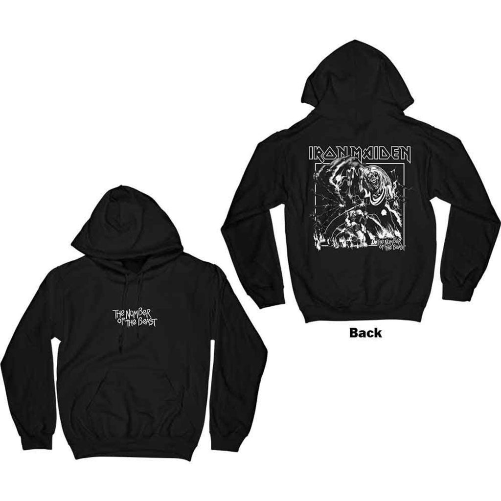 Iron Maiden Unisex Hoodie: Number Of The Beast One Colour (Back Print)