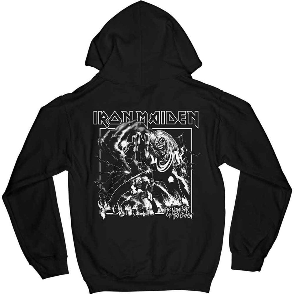 Iron Maiden Unisex Hoodie: Number Of The Beast One Colour (Back Print)