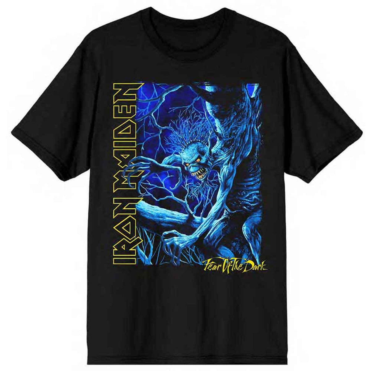 Iron Maiden - Fear of the Dark Blue Tone Eddie Vertical Logo - black