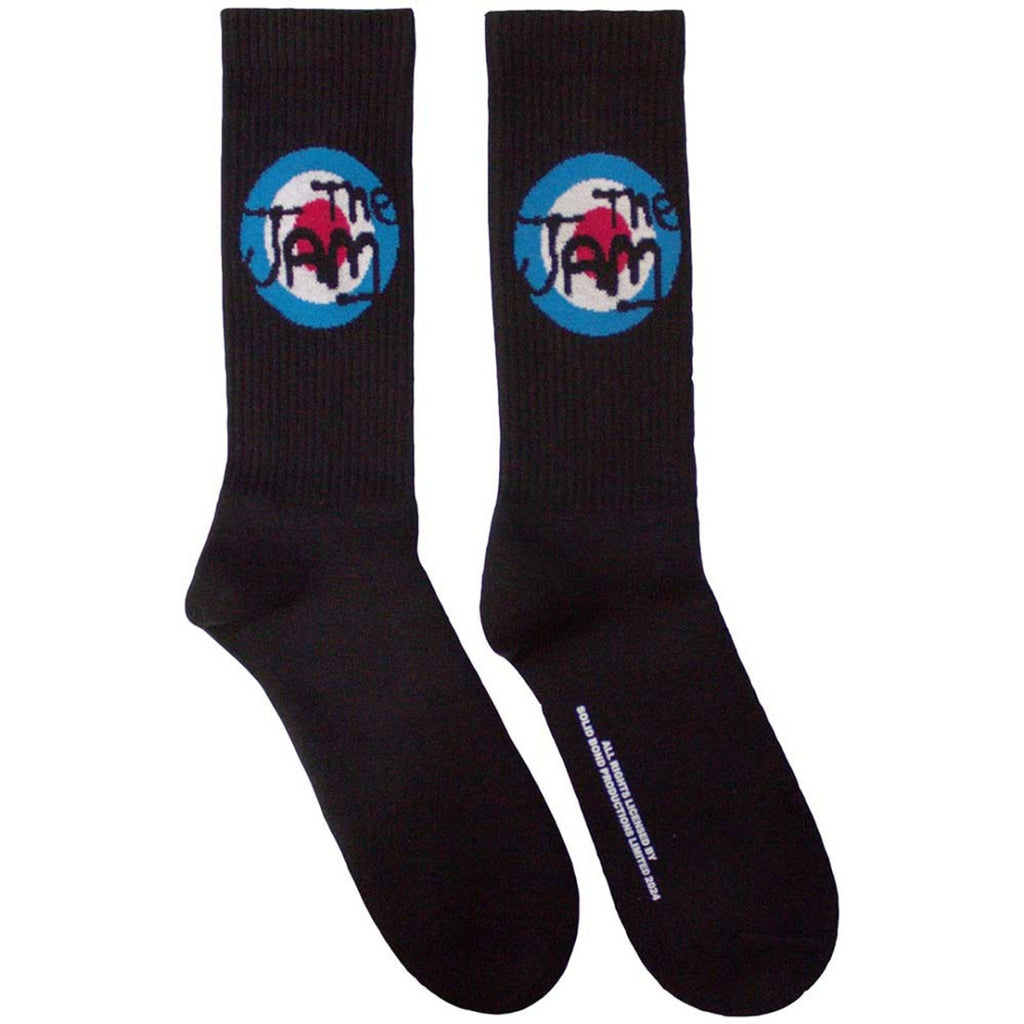 Les Chaussettes Éponge Mi-Hautes Unisexe Jam : Logo Target (Noir)