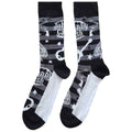 Chaussettes courtes Johnny Cash unisexe : Guitares et pistolets (noir, blanc et gris) (pointure britannique 7-11)