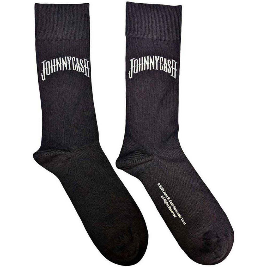 Chaussettes Johnny Cash unisexe à la cheville : logo Man In Black (Gris anthracite) (taille britannique 7 - 11)