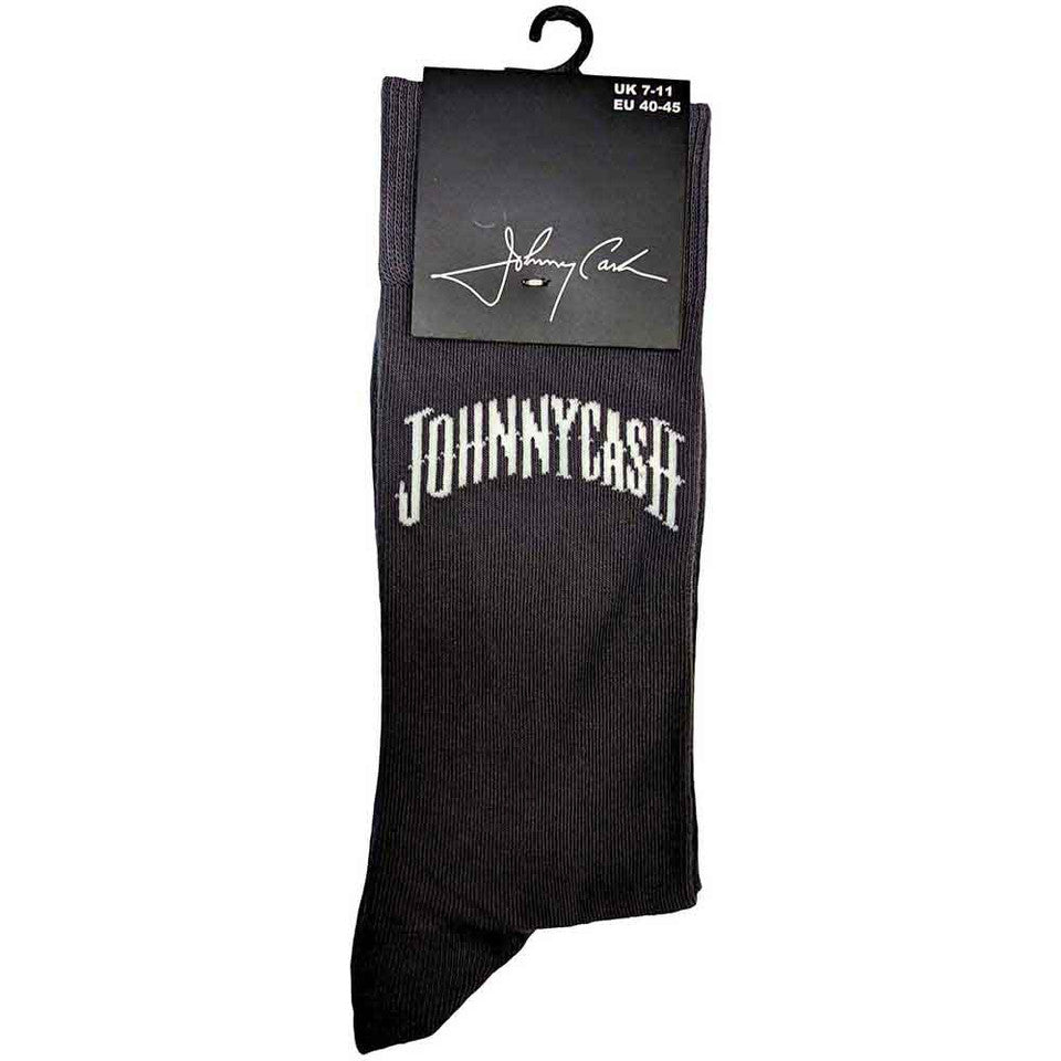 Chaussettes Johnny Cash unisexe à la cheville : logo Man In Black (Gris anthracite) (taille britannique 7 - 11)