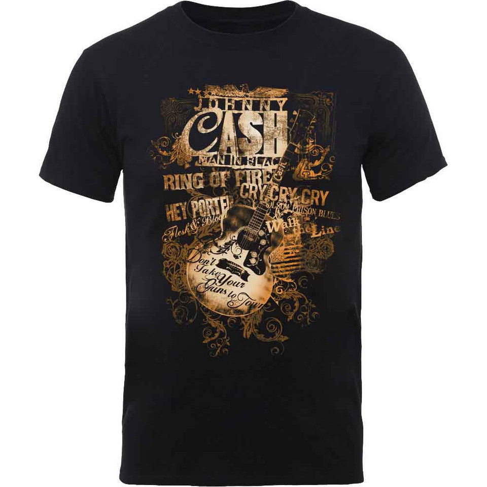 Johnny Cash - Guitar Song Titles - black