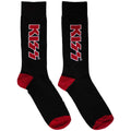 KISS Chaussettes Courtes Unisexes : Logo Rouge (Noir) (Pointure UK 6 - 11)