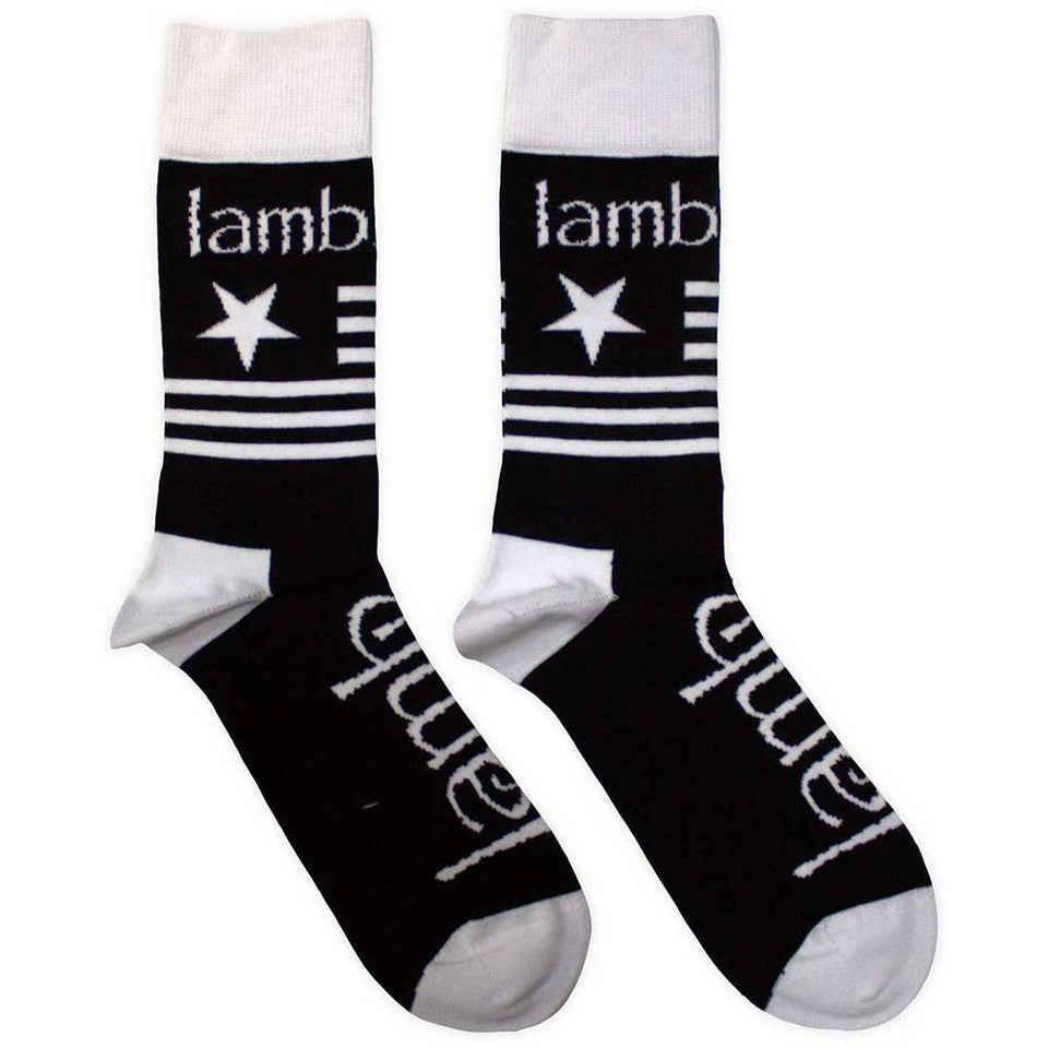 Chaussettes Chevilles Unisexe Lamb Of God : Flag (Noir) (Taille UK 7 - 11)