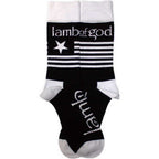 Chaussettes Chevilles Unisexe Lamb Of God : Flag (Noir) (Taille UK 7 - 11)