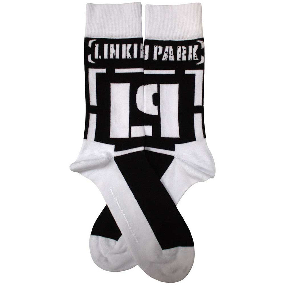 Chaussettes basses Linkin Park unisexe : logo Brackets (noir) (taille britannique 7-11)
