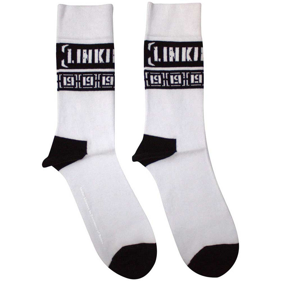Chaussettes montantes unisexe Linkin Park : LP Repeat (blanc) (pointure UK 7 - 11)