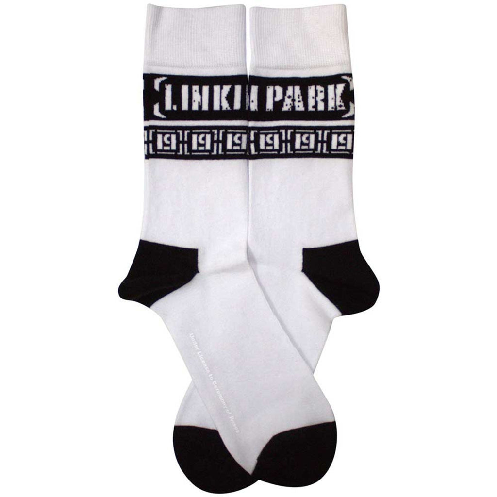 Chaussettes montantes unisexe Linkin Park : LP Repeat (blanc) (pointure UK 7 - 11)