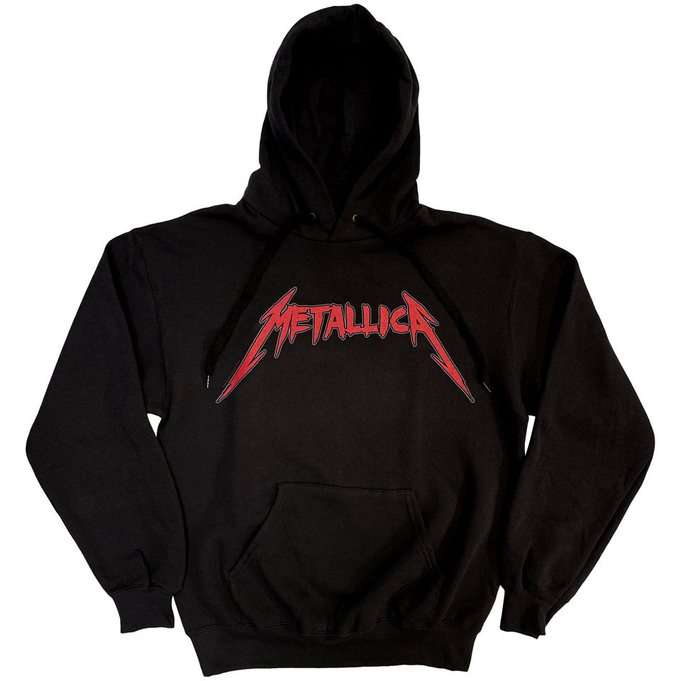 Metallica Unisex Hoodie: Skull Screaming Red (Back Print)