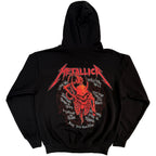 Metallica Unisex Hoodie: Skull Screaming Red (Back Print)