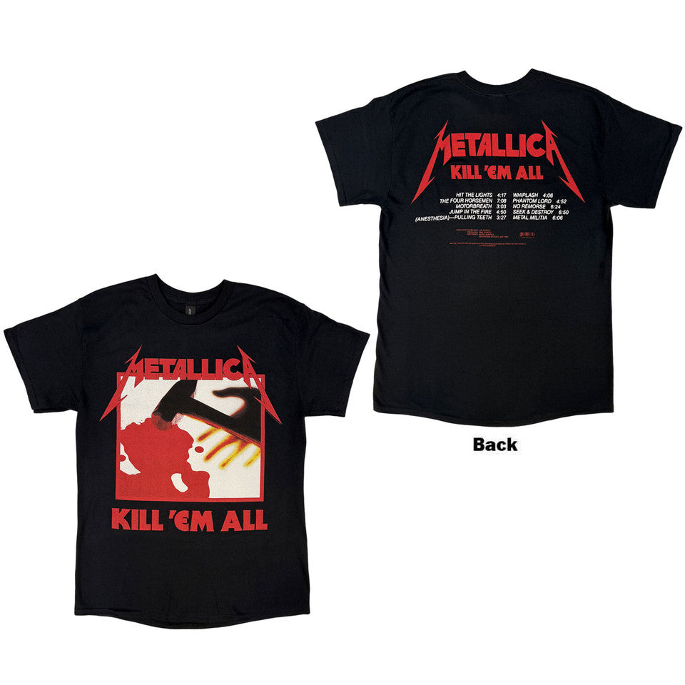 Metallica - Kill 'Em All Tracks (Back Print) - black
