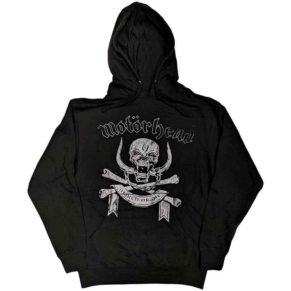 Motorhead Unisex Hoodie: March or Die - black