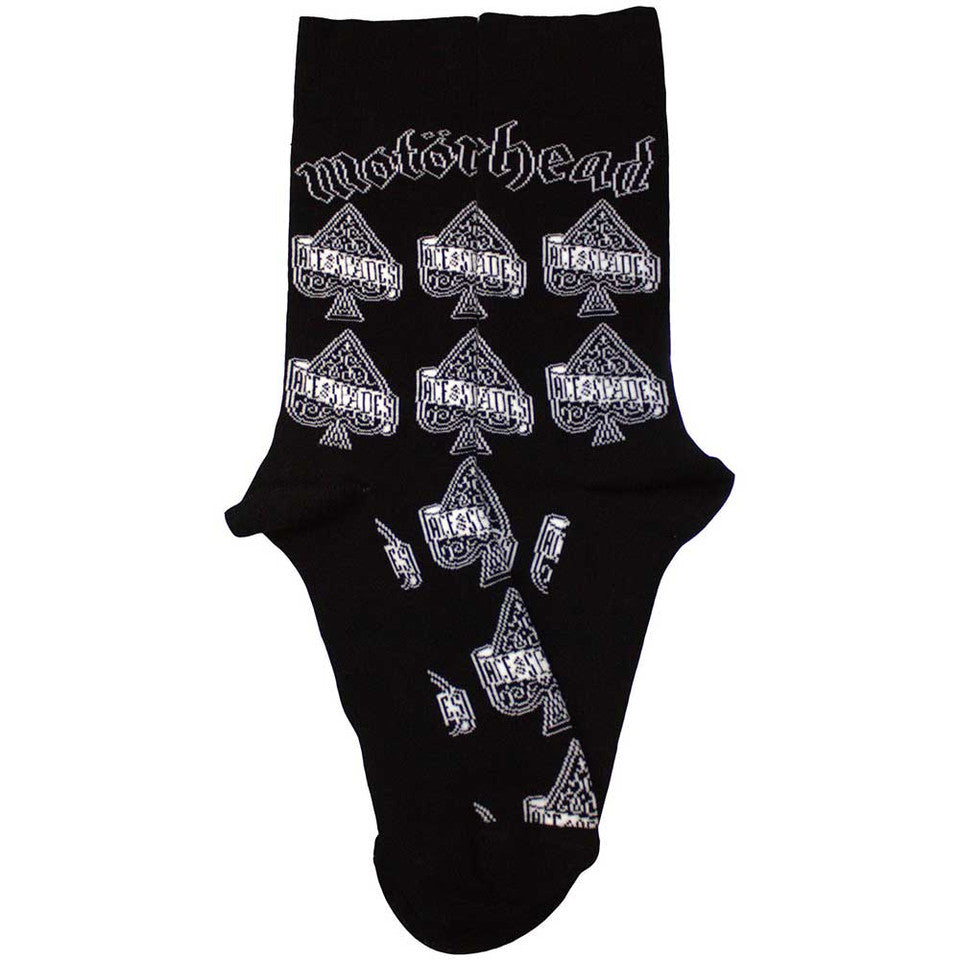 Motorhead Unisex Ankle Socks: Ace Of Spades Repeat (Black) (UK Size 7 - 11)