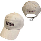 Nirvana Unisex Baseball Cap: Text Logo In Utero (Sand)