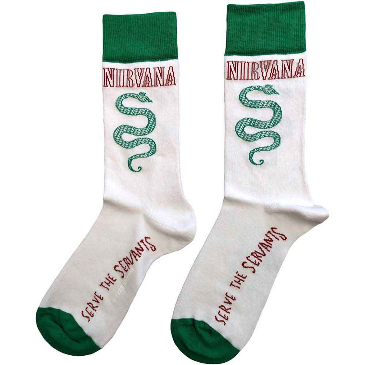 Nirvana Unisex Ankle Socks: Serve The Servants (White) (UK Size 7 - 11)