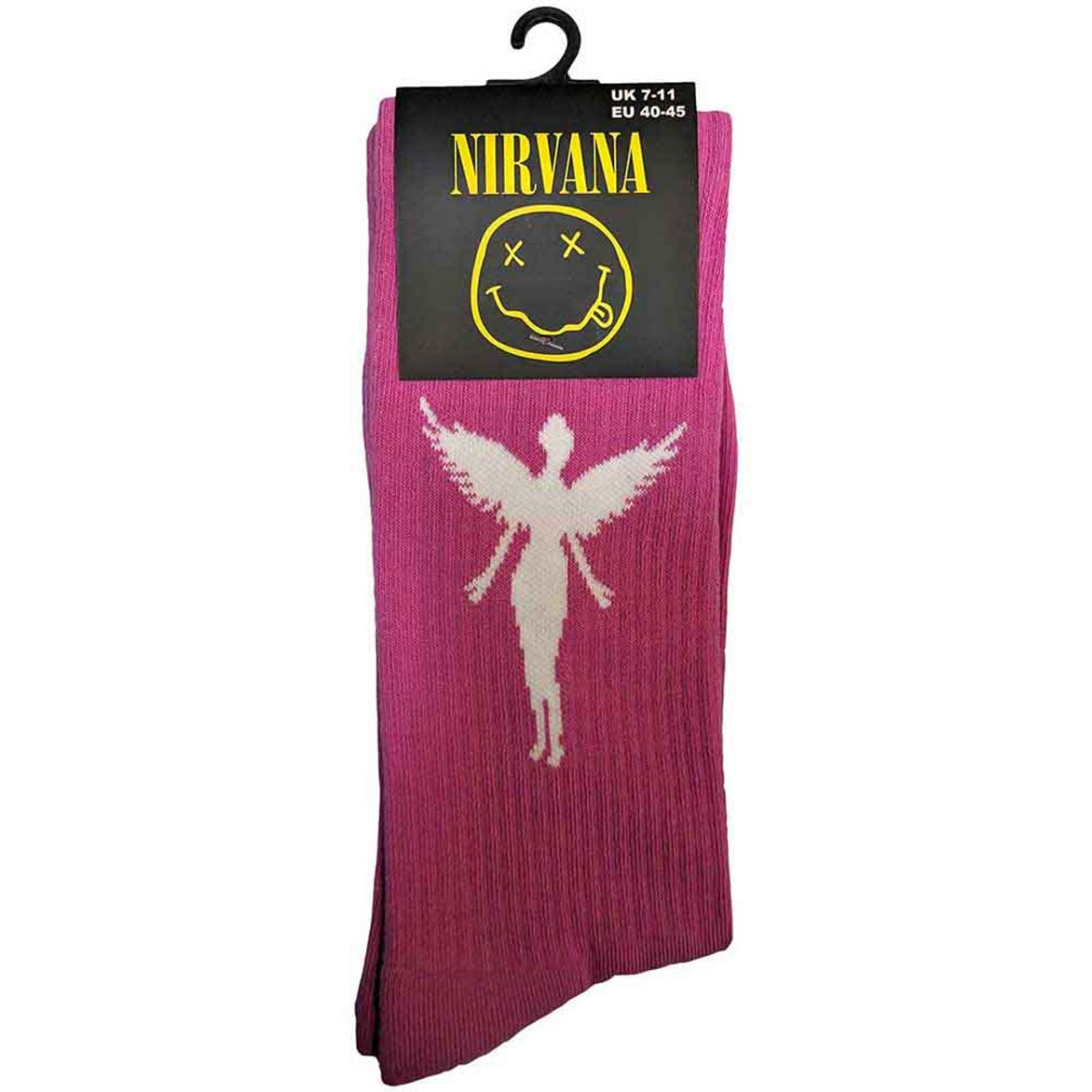 Nirvana Unisex Terry Socks: In Utero White Angel (Pink) (UK Size 7 - 11)