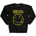 Sweat-shirt Nirvana : Smiley jaune - noir
