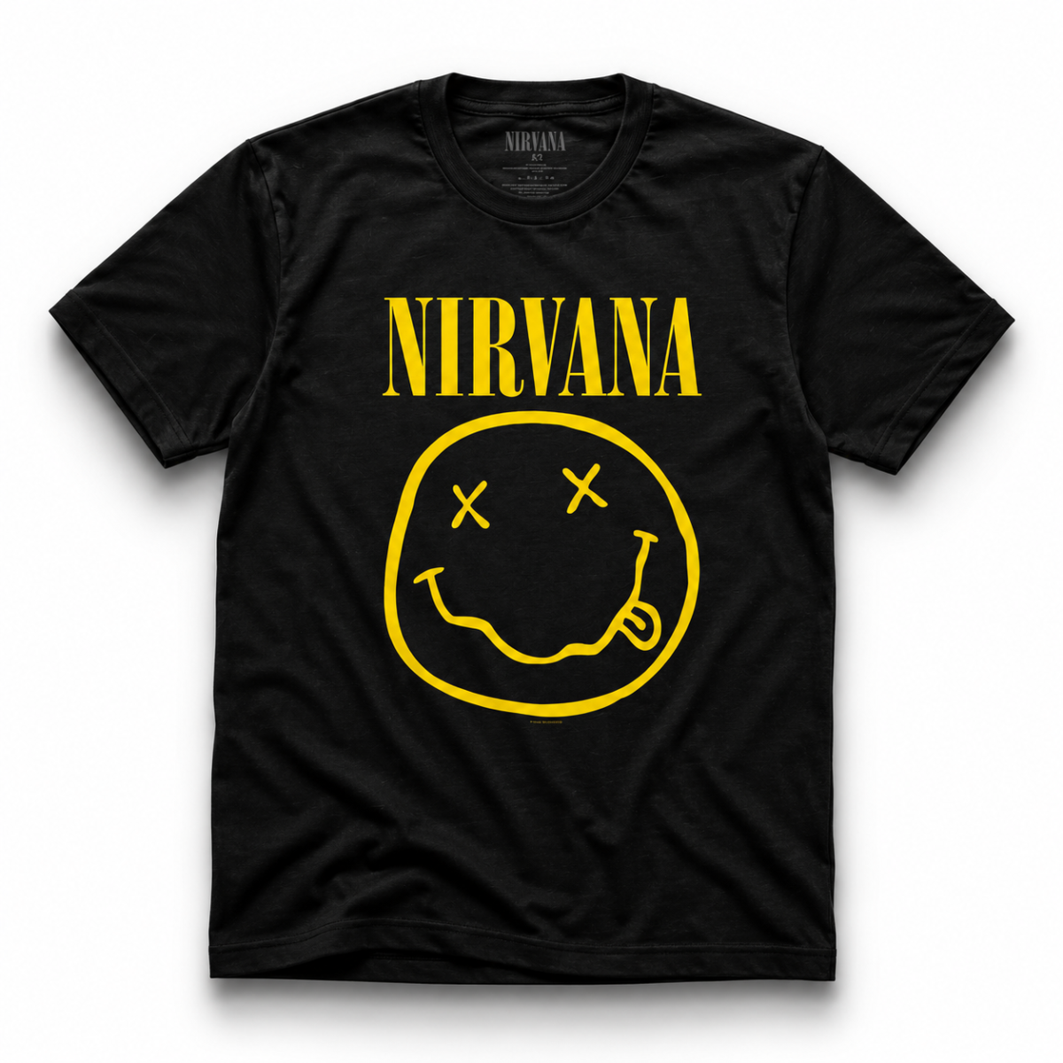 Nirvana - Yellow Happy Face - black