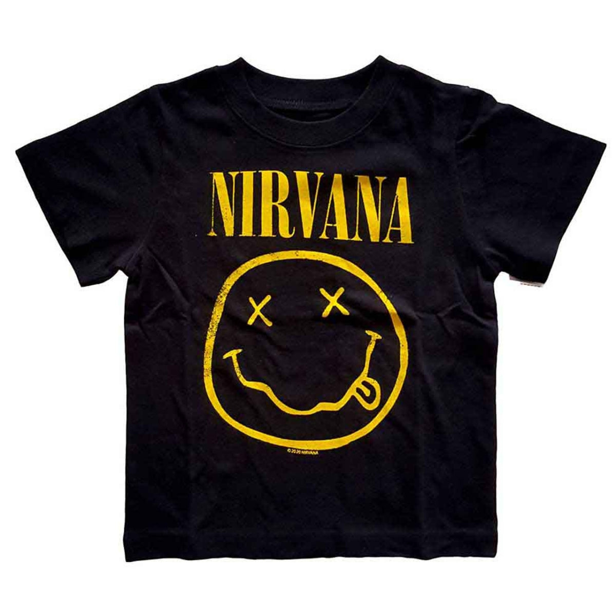 Nirvana Kids Toddler T-Shirt: Yellow Happy Face (Black)