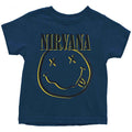 T-shirt enfant Nirvana Kids : Smiley inversé (bleu marine)