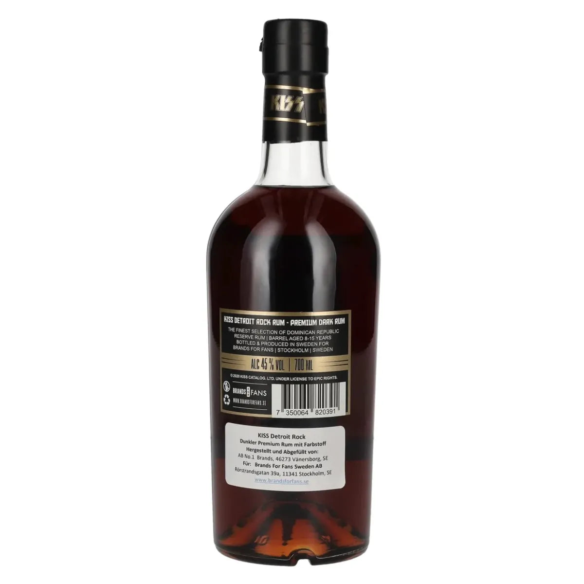 Kiss Detroit Rock Premium Dark Rum - 70cl - 45%