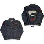Pantera Unisex Denim Jacket: Vulgar Display of Power (Back & Sleeve Print) - denim blue