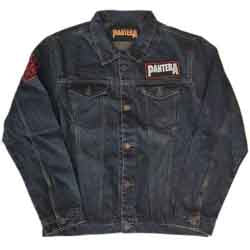 Pantera Unisex Denim Jacket: Vulgar Display of Power (Back & Sleeve Print) - denim blue