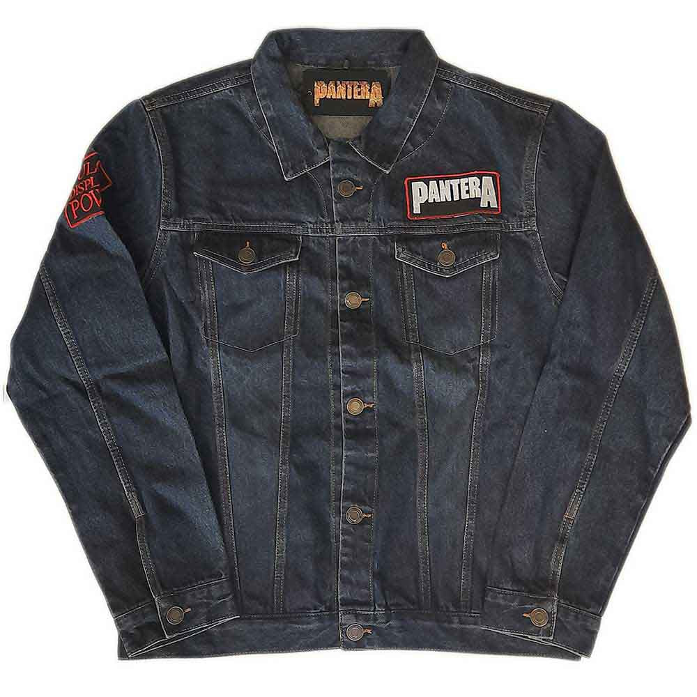 Pantera Unisex Denim Jacket: Vulgar Display of Power (Back & Sleeve Print) - denim blue
